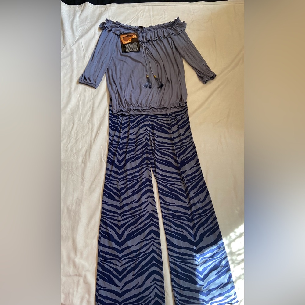 Iman 2 piece Animal Print Set Sz M - Picture 3 of 3